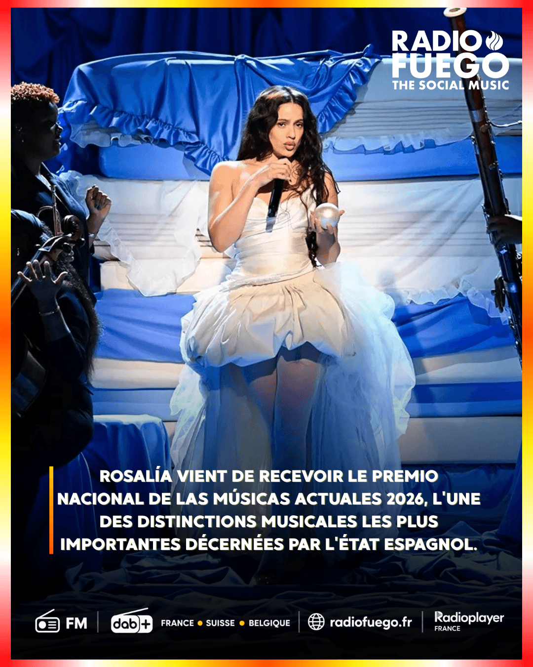 ROSALÍA REÇOIT LE PRIX NATIONAL DES MUSIQUES ACTUELLES 2026