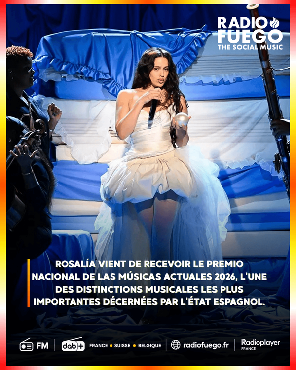 ROSALÍA REÇOIT LE PRIX NATIONAL DES MUSIQUES ACTUELLES 2026