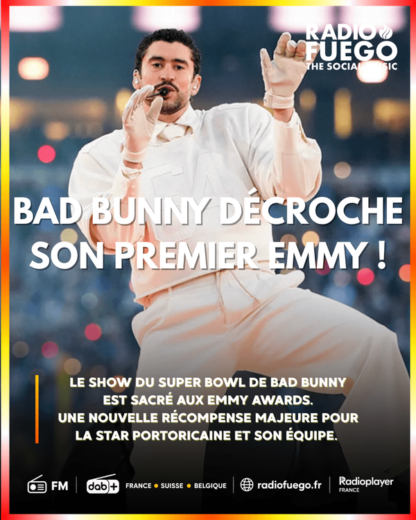 Bad Bunny remporte son premier Emmy grâce à son show du Super Bowl