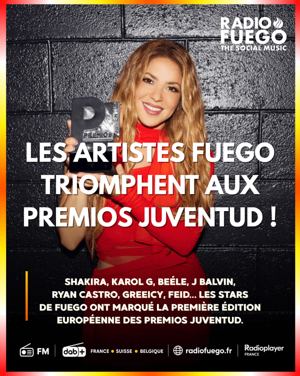 Shakira, Karol G, J Balvin, Greeicy… les artistes FUEGO brillent aux Premios Juventud 2026