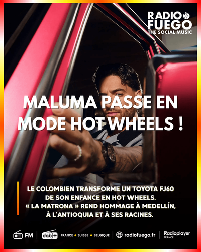 Maluma transforme un souvenir d’enfance en Hot Wheels avec « La Matrona »