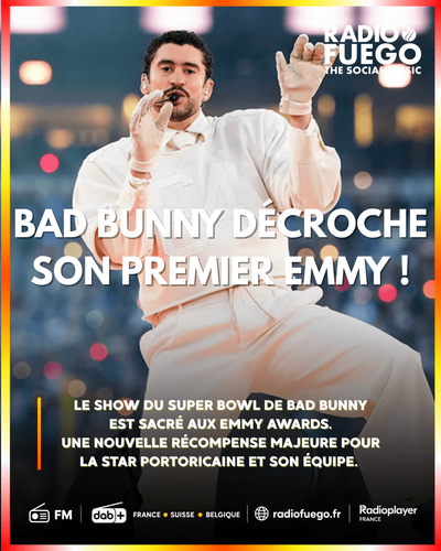 Bad Bunny remporte son premier Emmy grâce à son show du Super Bowl
