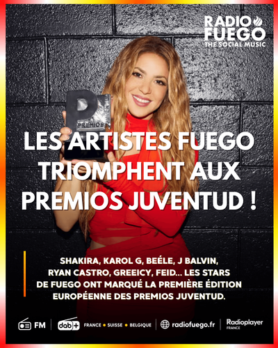 Shakira, Karol G, J Balvin, Greeicy… les artistes FUEGO brillent aux Premios Juventud 2026
